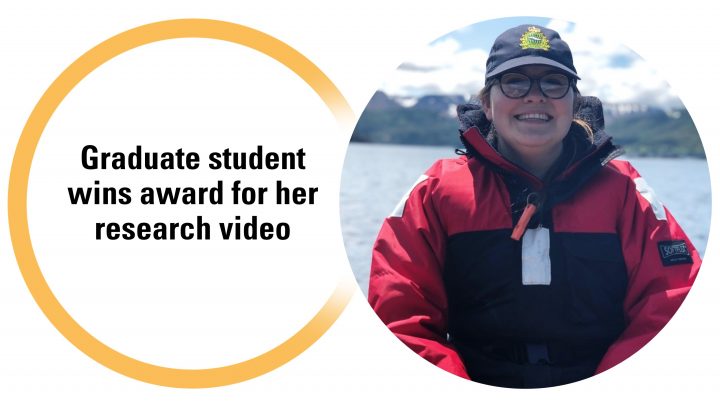 Graduate student Emily Robson wins award for her research video