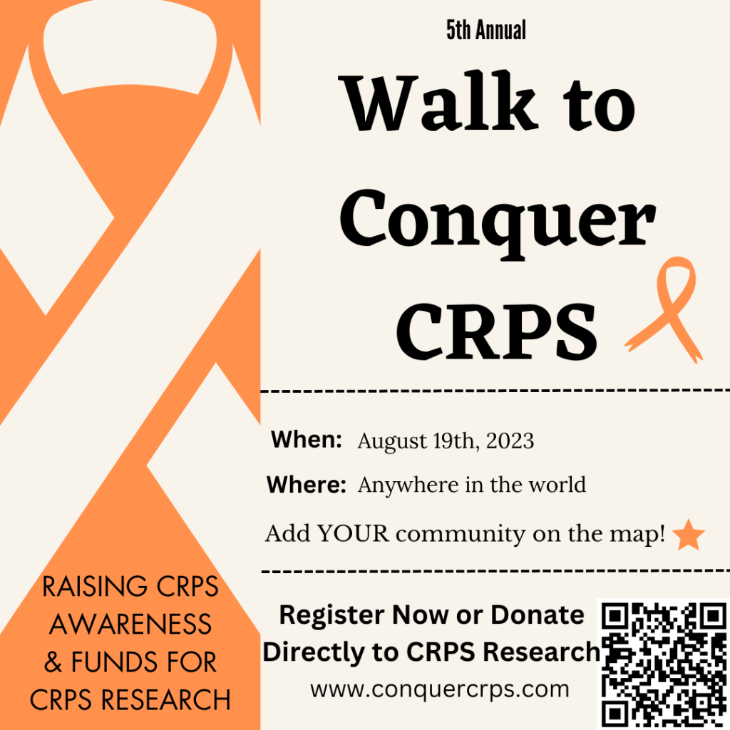 Walk to Conquer CRPS Saturday August 19 fundraiser