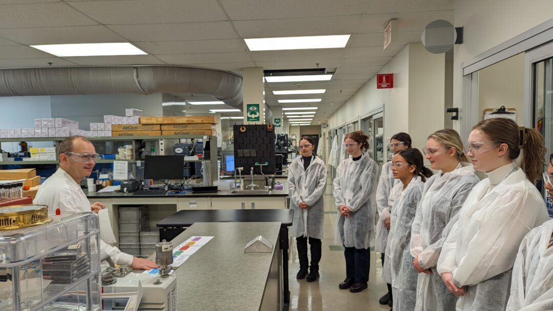 McMaster Science co-op students meet with researchers at the Ontario Institute for Cancer Research