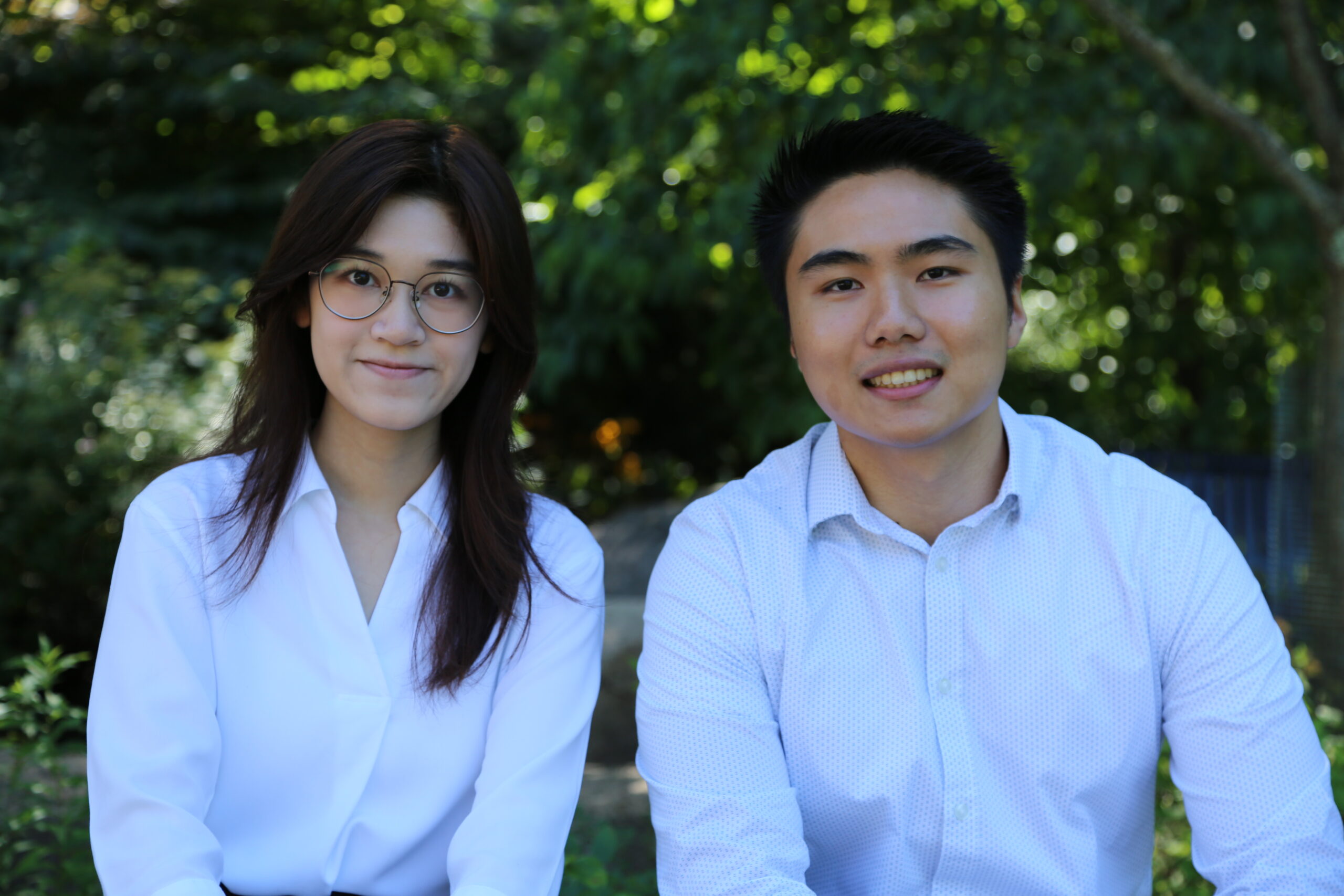 Undergrad Tiana Ng and gradaute student Kangyu So took part in a shadowing program run the Faculty of Science's Office of Undergraduate Research.